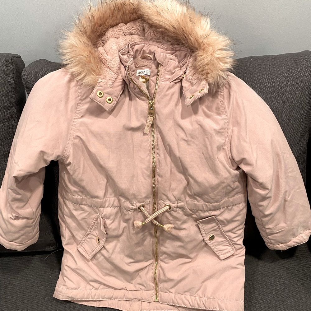H&M girls jacket with detachable hood
